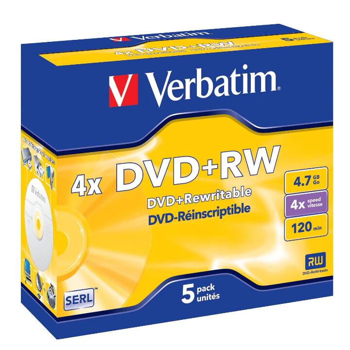 VERBATIM DVD+RW Jewel (4.7 Go)