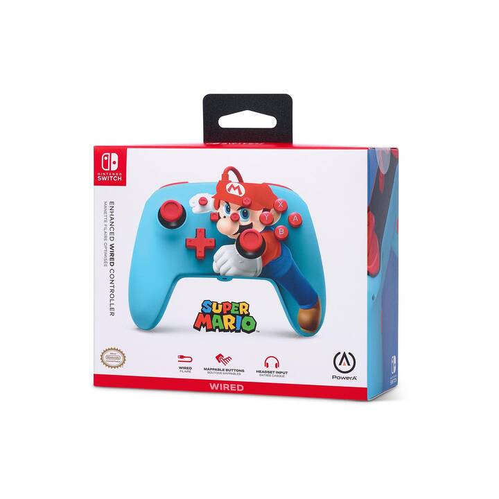 POWER A Mario Punch Controller (Blu chiaro, Multicolore)