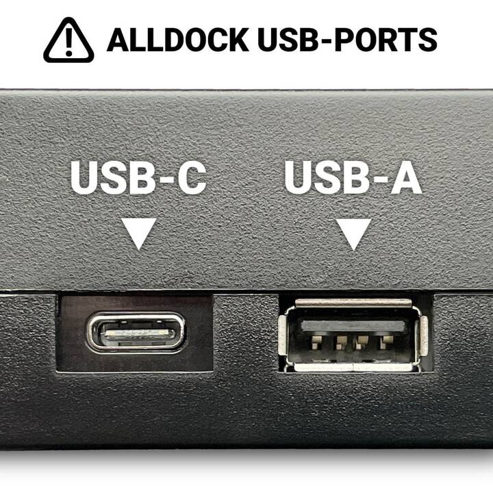 ALL DOCK Adaptateur (USB C, USB de type A, 0.35 m)