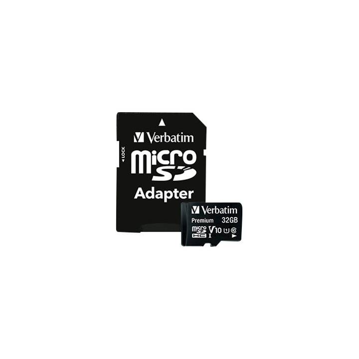 VERBATIM MicroSDHC Premium (Class 10, 32 GB, 10 MB/s)