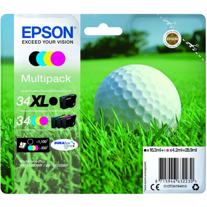 EPSON 34 (Gelb, Schwarz, Magenta, Cyan, Multipack)