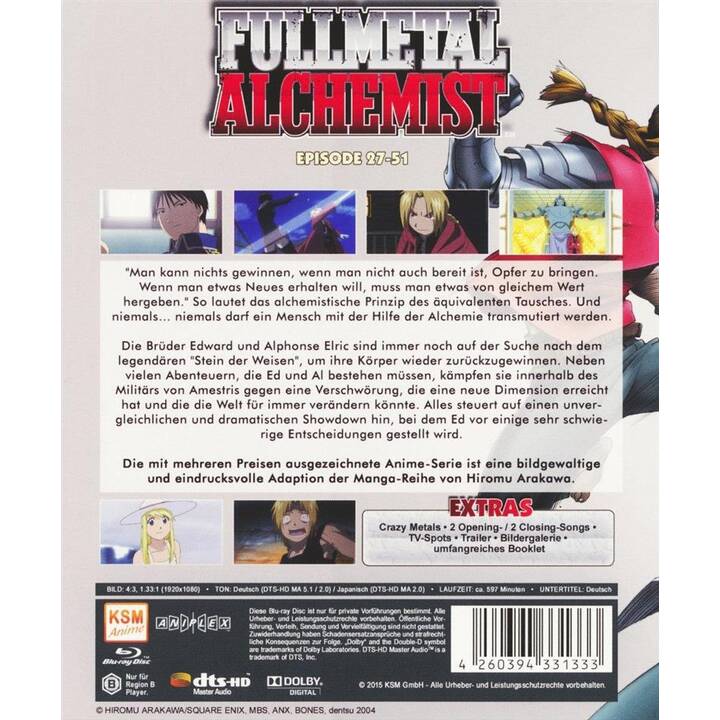 Fullmetal Alchemist - Box 2: Folge 27-51 (JA, DE)