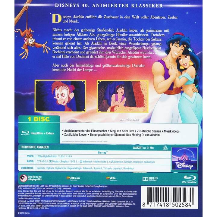 Aladdin (Disney Classics, DE, RO, IT, EN, ES, TR, HU)