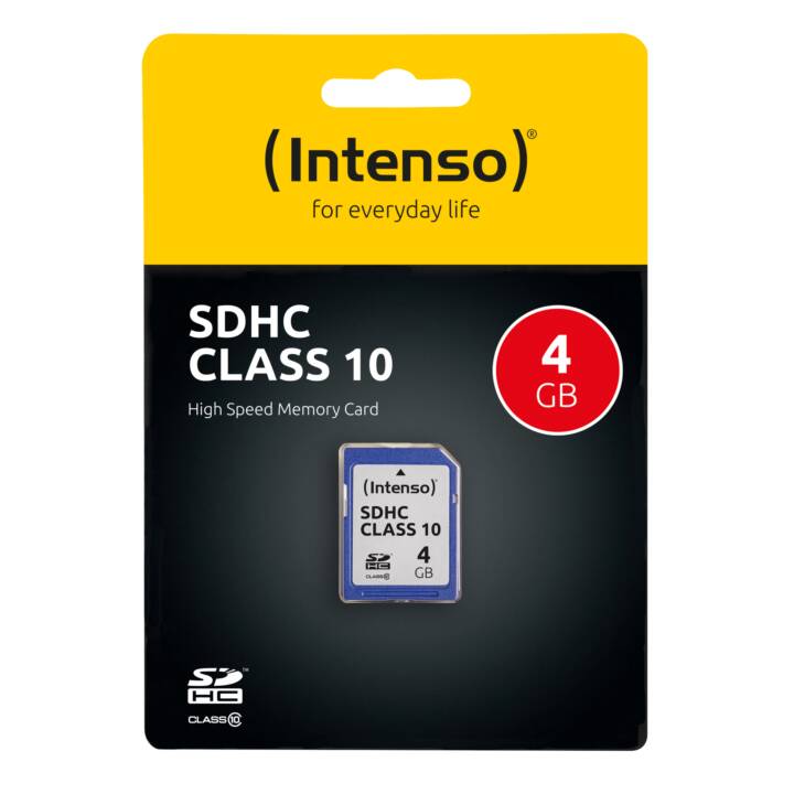 INTENSO SDHC Class 10 (Class 10, 4 Go, 20 Mo/s)