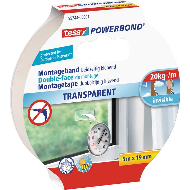 TESA Montageband Powerbond (19 mm x 5 m, 1 Stück)