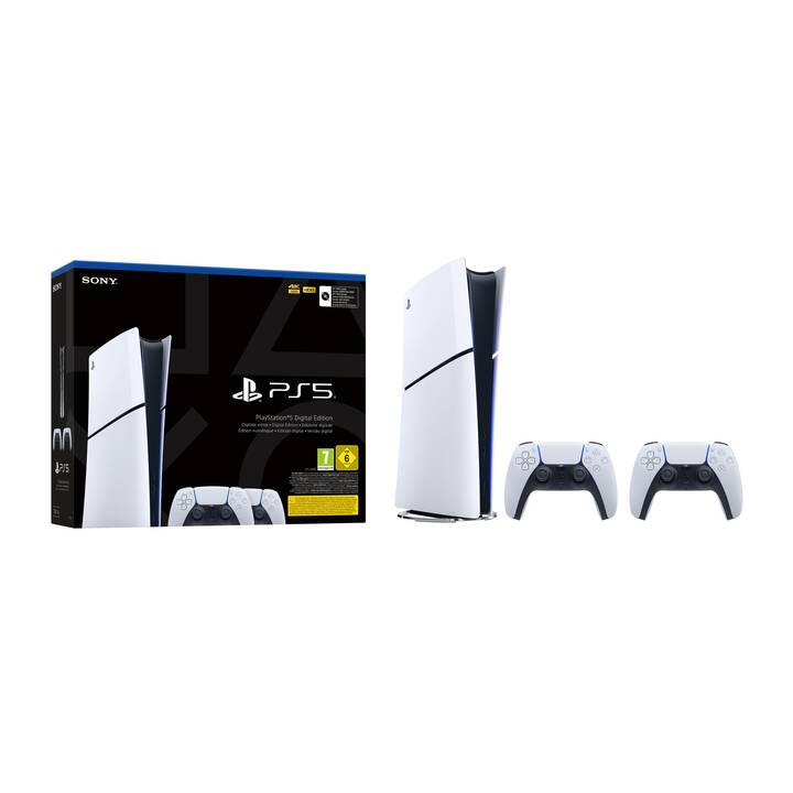 SONY SONY PlayStation 5 Slim - Digital Edition incl. 2x DualSense Controller 1000 GB (DE, IT, FR)