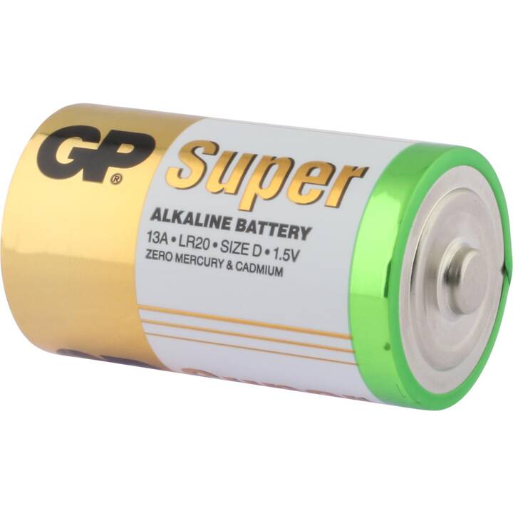 GP Super Alkaline D Batterie (D / Mono / LR20, 4 Stück)