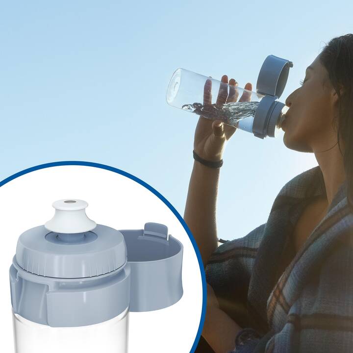 BRITA Bouteille d’eau filtrante Vital (0.6 l, Bleu clair, Bleu)