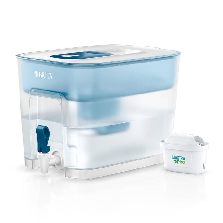 BRITA Tischwasserfilter Flow XXL inkl. 1 MAXTRA PRO All-in-1 Kartusche (5.2 l, Blau)