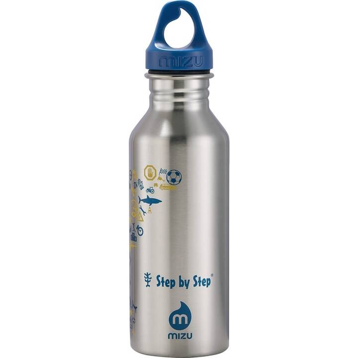 MIZU Gourde Step By Step (500 ml, Jaune, Bleu, Acier inox)