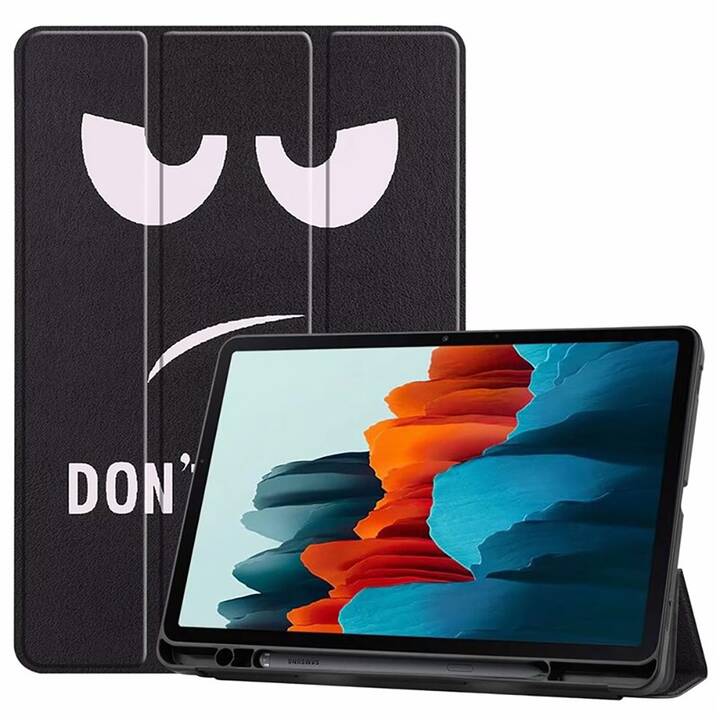 EG Coque pour Samsung Galaxy Tab S7+ (2020) - noire - Don't Touch Me
