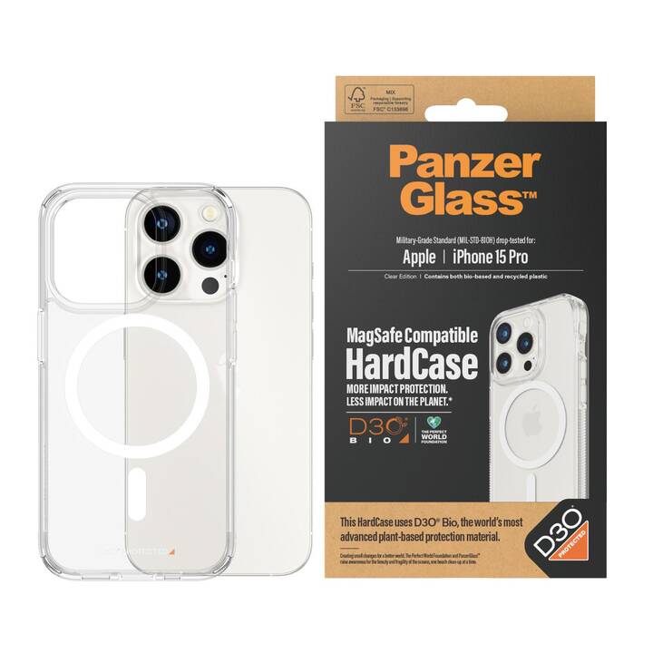 PANZERGLASS Hardcase MagSafe (iPhone 15 Pro, Transparente)