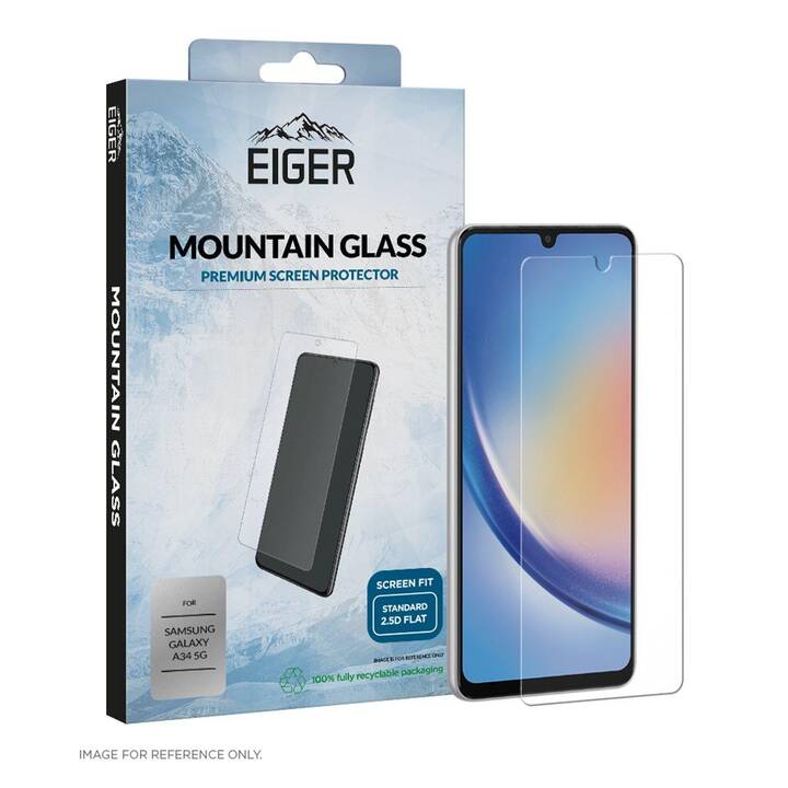 EIGER Verre de protection d'écran Mountain Glass 2.5D (Galaxy A34 5G)