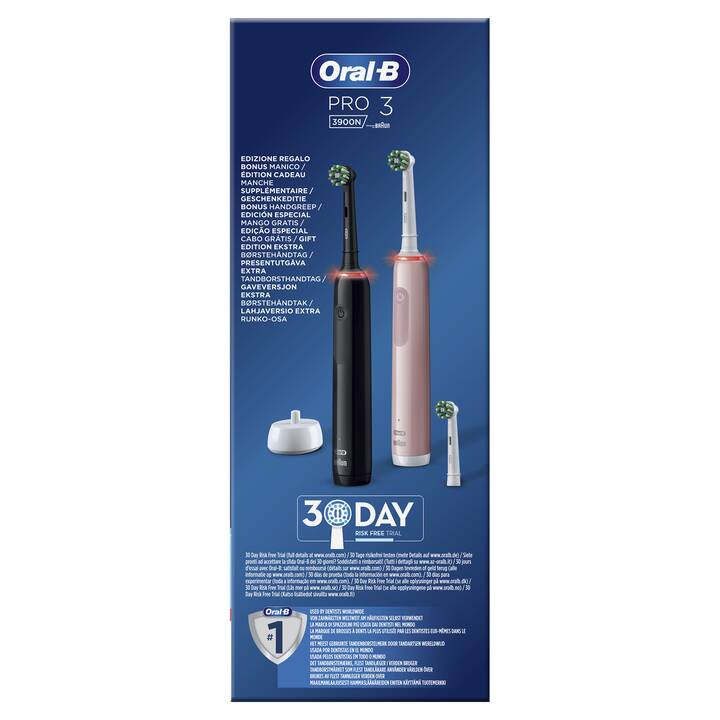 ORAL-B Pro 3 3900N Duo (Noir, Rose)
