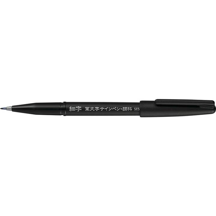 PENTEL Brush Sign Pen Crayon feutre (Noir, 1 pièce)