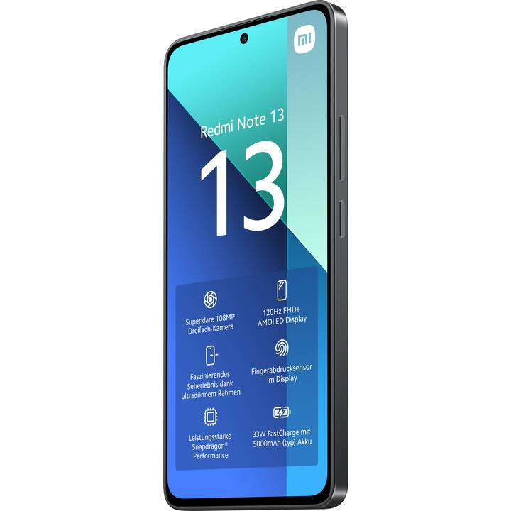 XIAOMI Redmi Note 13 (256 GB, Nero mezzanotte, 6.67", 108 MP)