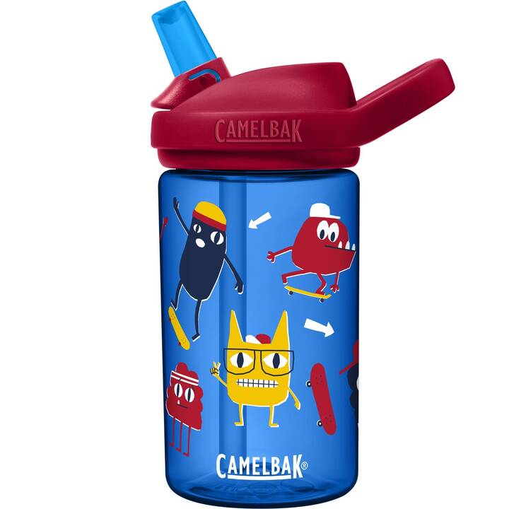 CAMELBAK Kindertrinkflasche Eddy+ skate monsters (0.4 l, Gelb, Blau, Rot, Mehrfarbig)