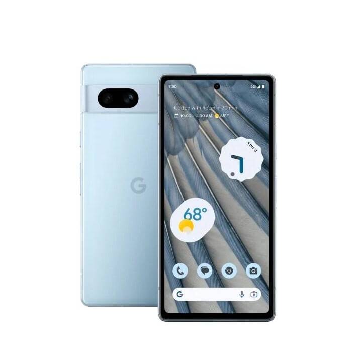 GOOGLE Pixel 7a (128 GB, Sea Blue, Blau, 6.1", 64 MP, 5G)