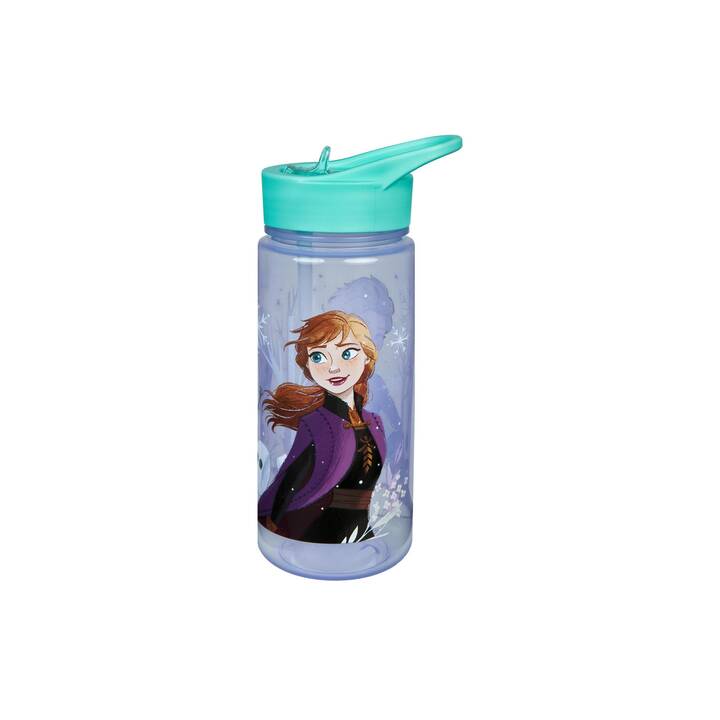 SCOOLI Bottiglia per bambini Disney Frozen (500 ml, Porpora, Blu)