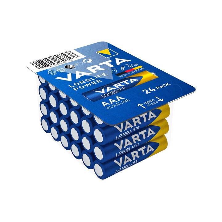 VARTA Longlife Power Batterie (AAA / Micro / HR03, 24 pièce)