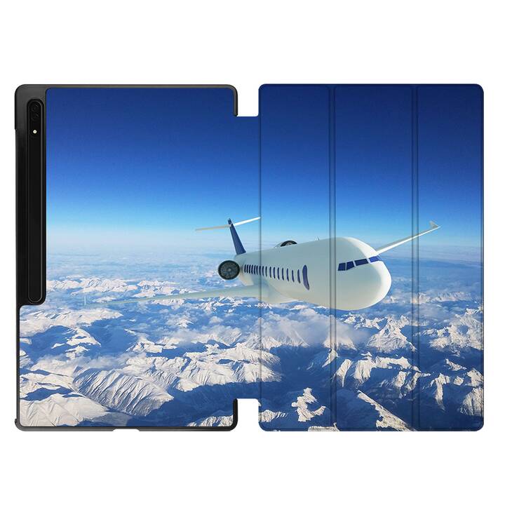 EG Hülle für Samsung Galaxy Tab S8 Ultra 14.6" (2022) - Blau - Flugzeug