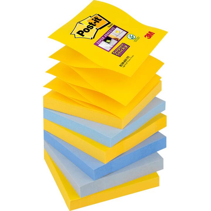 POST-IT Notes autocollantes (6 x 90 feuille, Multicolore)