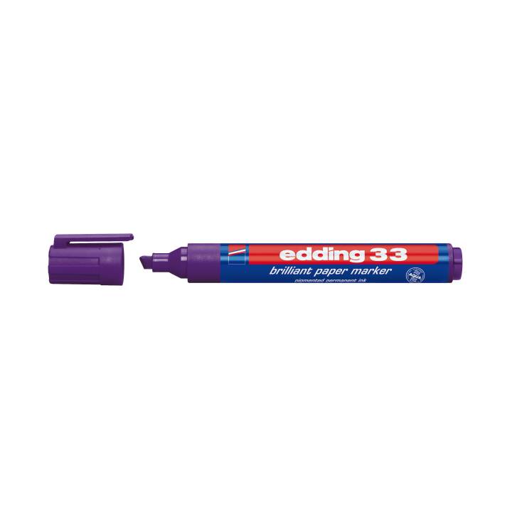 EDDING Permanent Marker 33 Brilliant (Violett, 1 Stück)