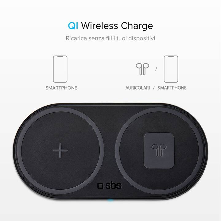 SBS Dual 10W +10W Wireless Charger (20 W)