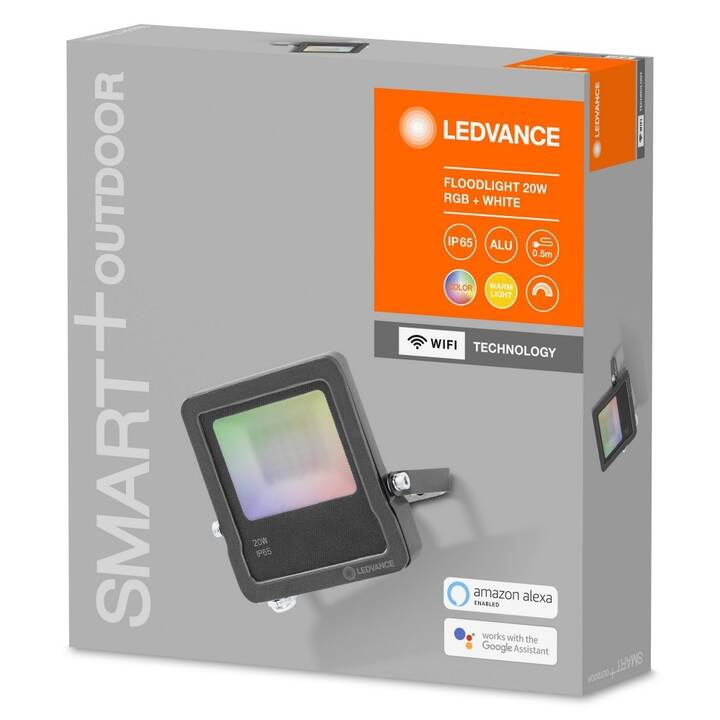LEDVANCE Projecteur extérieur Smart+ (20 W, Gris, Multicolore)