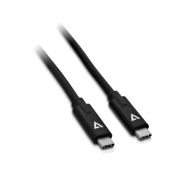 V7 USB Typ-C-Kabel, Schwarz, 1 m