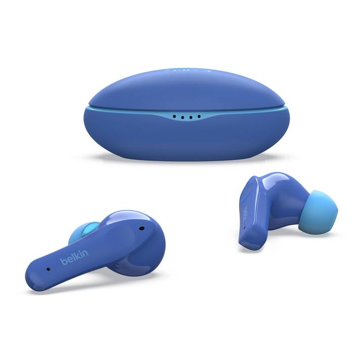 BELKIN SoundForm Nano Casque d'écoute pour enfants (In-Ear, ANC, Bluetooth 5.0, Bleu clair)