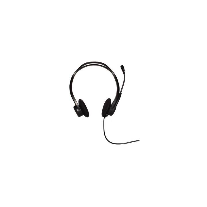LOGITECH Office Headset 960 (On-Ear, Kabel, Schwarz)
