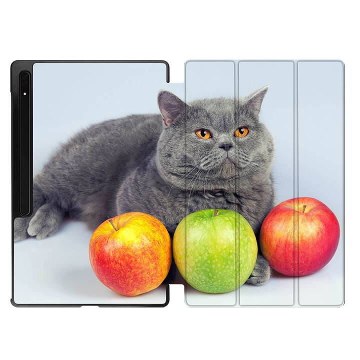EG Hülle für Samsung Galaxy Tab S8 Ultra 14.6" (2022) - Grau - Katzen