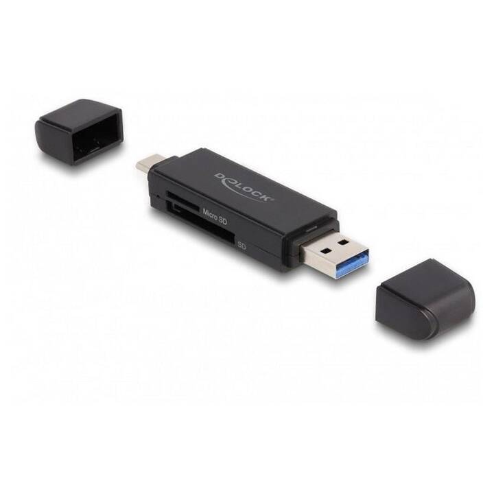 DELOCK 91004 SuperSpeed Kartenleser (USB Typ A, USB Typ C)