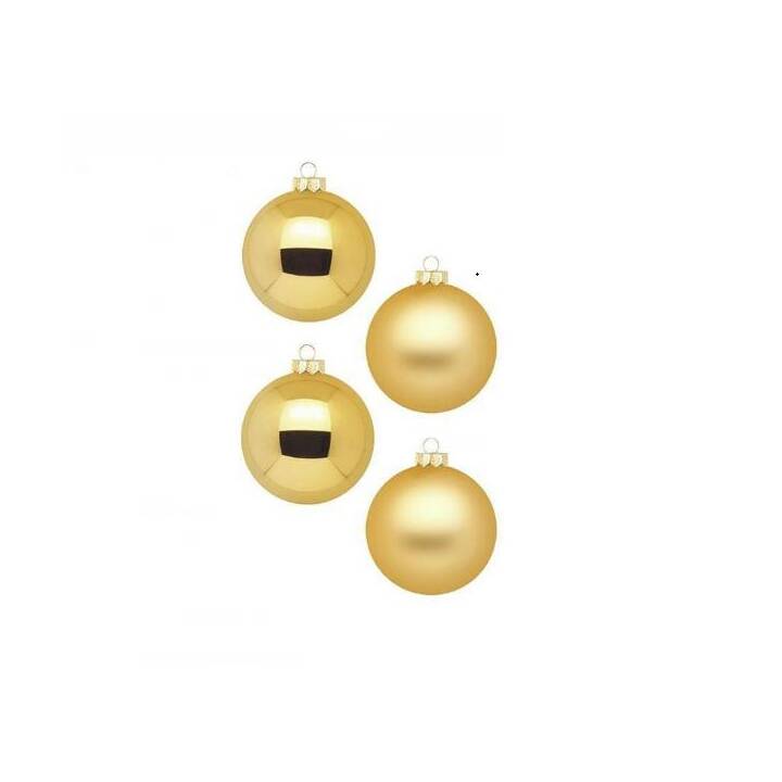 INGES CHRISTMAS DECOR Weihnachtskugeln (12 Stück, Gold)