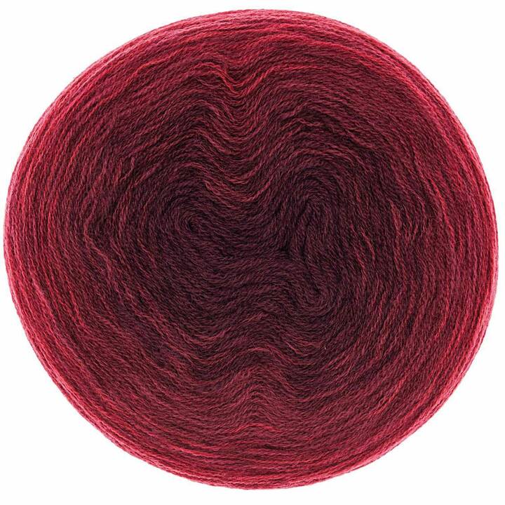 RICO DESIGN Wolle Creative Wool Dègradé (200 g, Bordeaux, Rot)