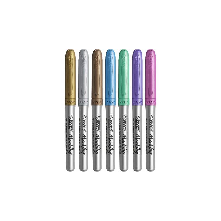 BIC Marqueur permanent Metallic Ink (Multicolore, 5 pièce)