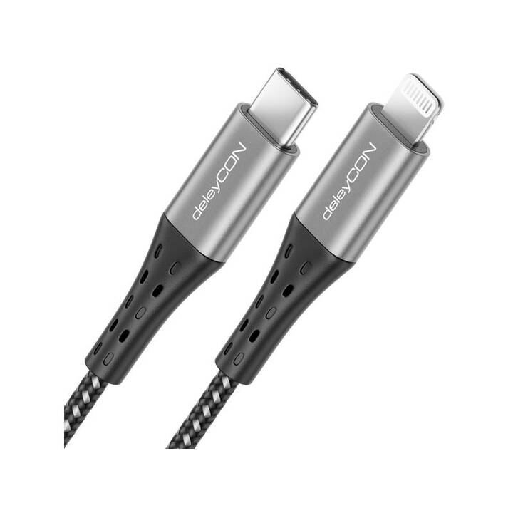 DELEYCON Kabel (Lightning, USB Typ-C, 1 m)