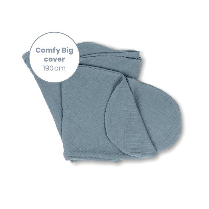 DOOMOO Housse de coussins d'allaitement Comfy Big (190 cm, Bleu)