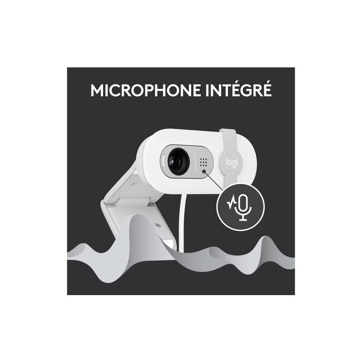 LOGITECH Brio 100 Webcam (2 MP, Blanc)
