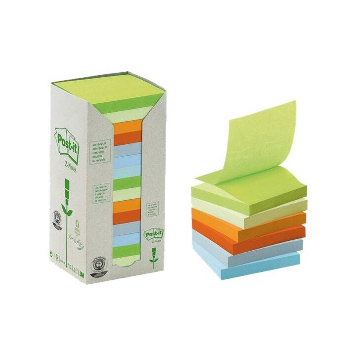 POST-IT Notes autocollantes Green (16 x 100 feuille, Multicolore)