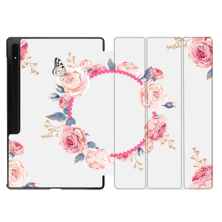 EG coque pour Samsung Galaxy Tab S8 Ultra 14.6" (2022) - Rose - Fleur