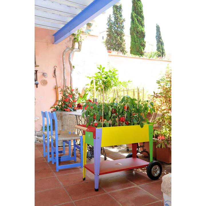 HERSTERA Ortiere rialzato Garden Trolley Kids (Multicolore, 47 l, 65 cm x 75 cm x 35 cm)
