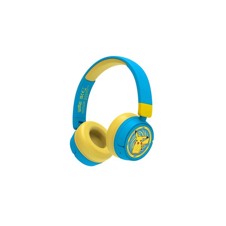 OTL TECHNOLOGIES Pokémon Pikachu Cuffie per bambini (Bluetooth 5.1, Giallo, Blu)