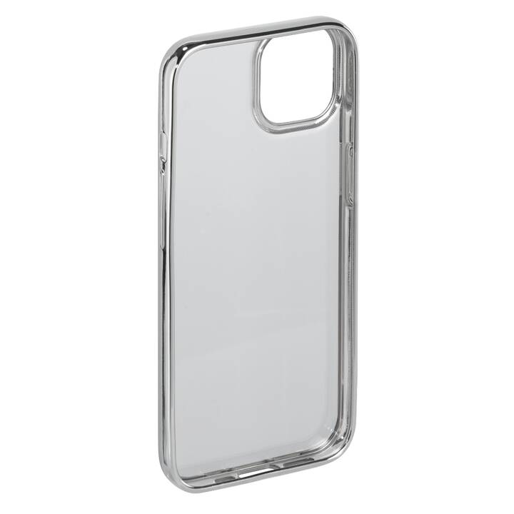 HAMA Backcover Clear&Chrome (iPhone 13, Argento, Transparente)