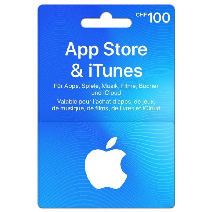 Geschenkkarte für App Store & iTunes über CHF 100