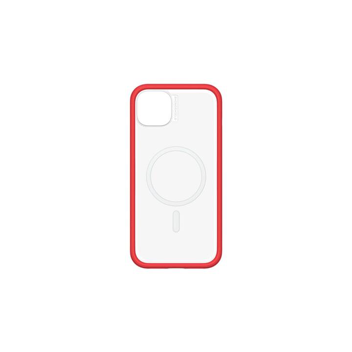 RHINOSHIELD Backcover MagSafe Mod NX (iPhone 15 Plus, Transparent, Rot)