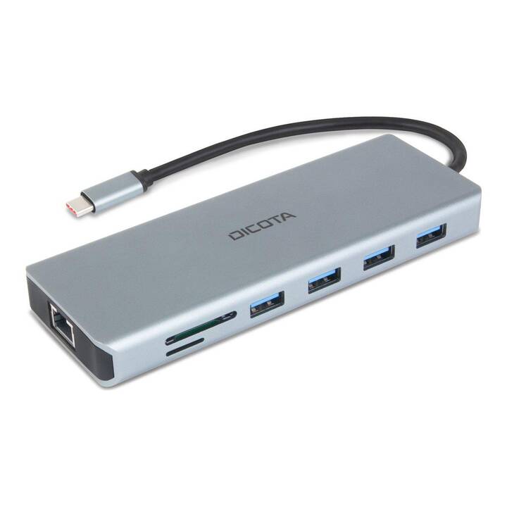 DICOTA Dockingstation (DisplayPort, 2 x HDMI, RJ-45 (LAN), 3 x USB 3.0 Typ-A, USB Typ-C, USB Typ-A)