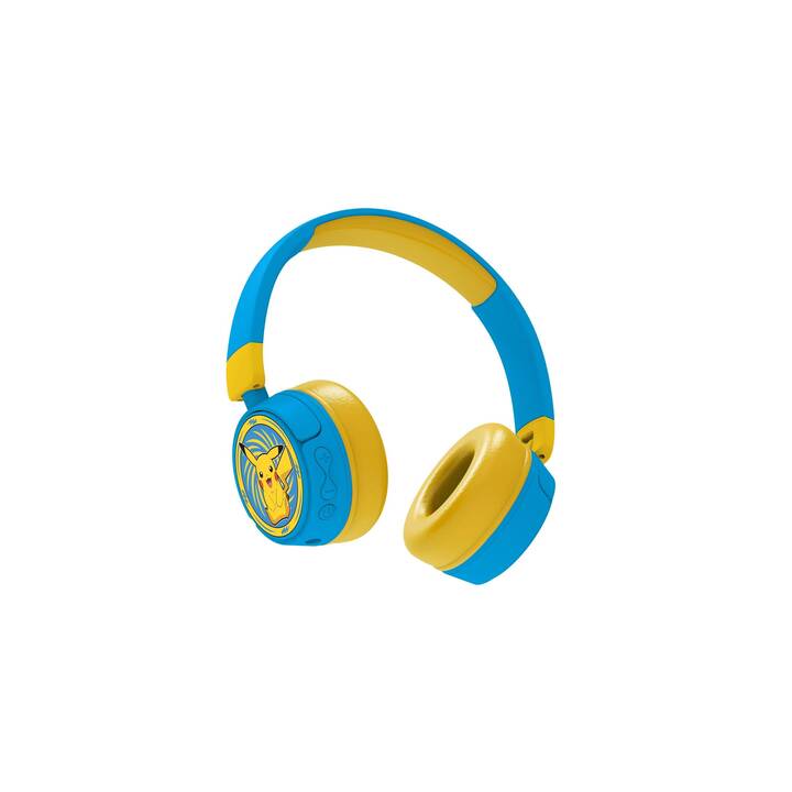 OTL TECHNOLOGIES Pokémon Pikachu Casque d'écoute pour enfants (Bluetooth 5.1, Jaune, Bleu)