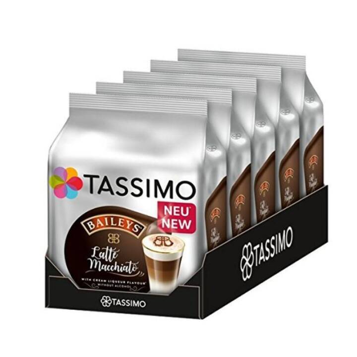TASSIMO Kaffeekapseln Latte Macchiato Baileys (5x 8 Stück)
